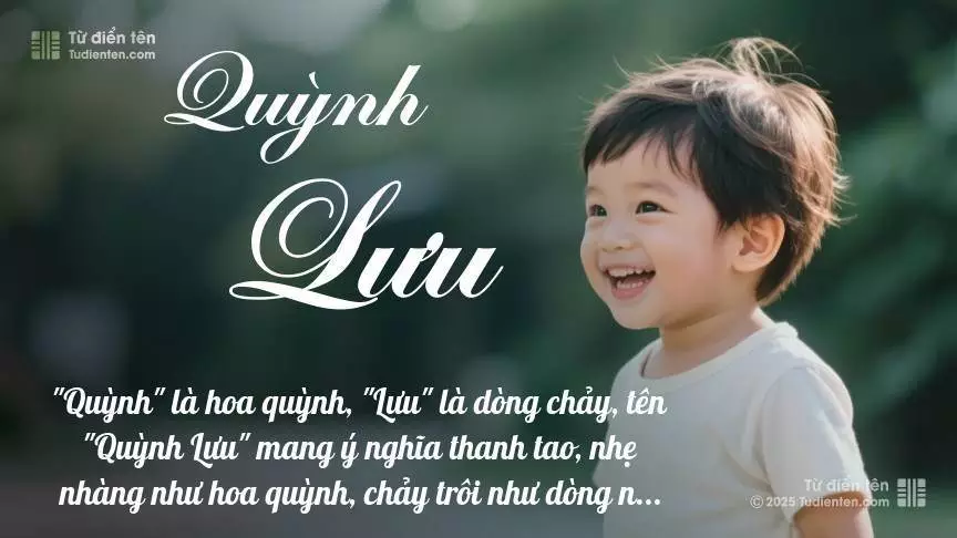 Tên Quỳnh Lưu phổ biến hơn ở bé trai và mang sắc thái nam tính nhẹ.