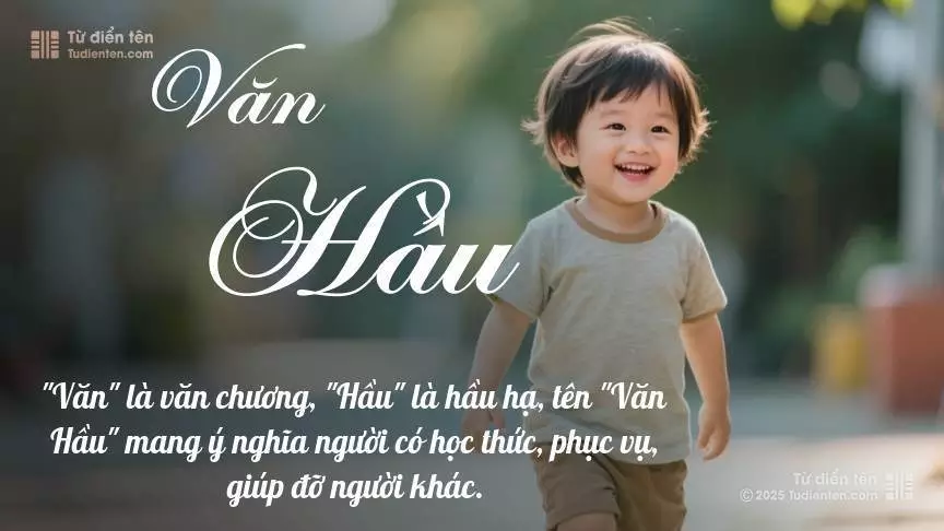 Tên Văn Hầu mang đậm sắc thái nam tính, hầu như chỉ xuất hiện trong tên của bé trai.