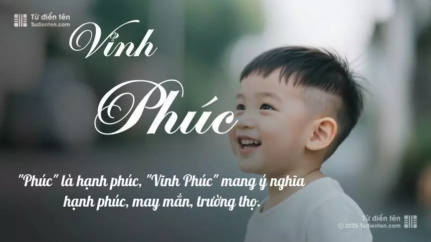 Tên Vỉnh Phúc mang đậm sắc thái nam tính, hầu như chỉ xuất hiện trong tên của bé trai.