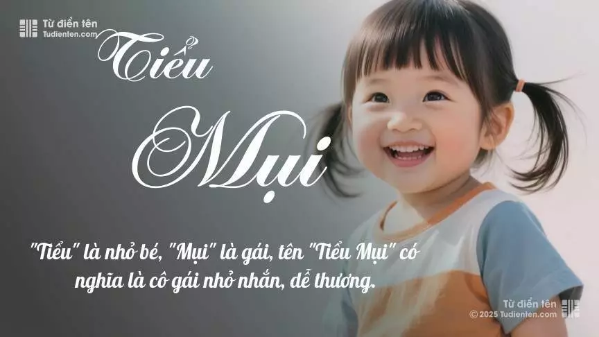 Tên Tiểu Mụi mang đậm sắc thái nữ tính, hầu như chỉ xuất hiện trong tên của bé gái.