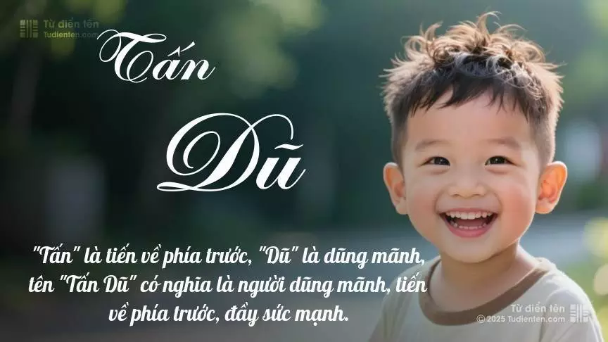 Tên Tấn Dũ mang đậm sắc thái nam tính, hầu như chỉ xuất hiện trong tên của bé trai.