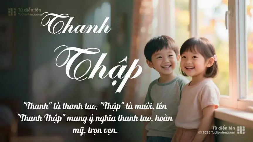 Tên Thanh Thập rất hiếm khi gặp, mang lại cảm giác độc biệt, mới lạ và cá tính.
