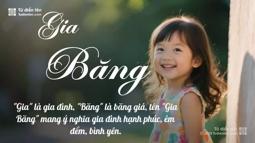 Tên Gia Băng thiên về bé gái, gợi lên sự dịu dàng và nữ tính.