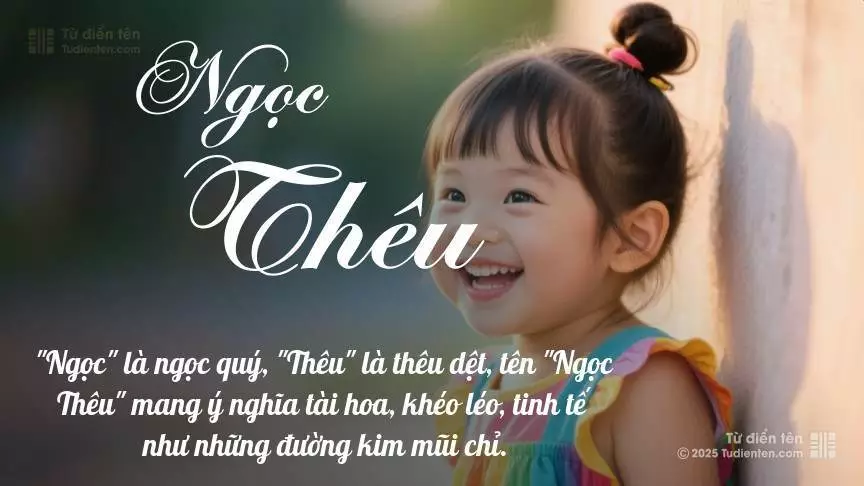 Tên Ngọc Thêu mang đậm sắc thái nữ tính, hầu như chỉ xuất hiện trong tên của bé gái.