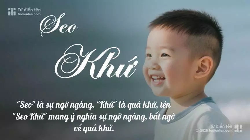 Tên Seo Khứ mang đậm sắc thái nam tính, hầu như chỉ xuất hiện trong tên của bé trai.