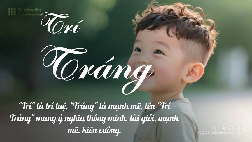 Ý nghĩa ngắn gọn của tên Trí Tráng