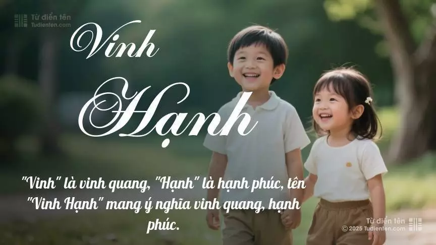 Tên Vinh Hạnh được dùng cân bằng cho cả bé trai và bé gái.