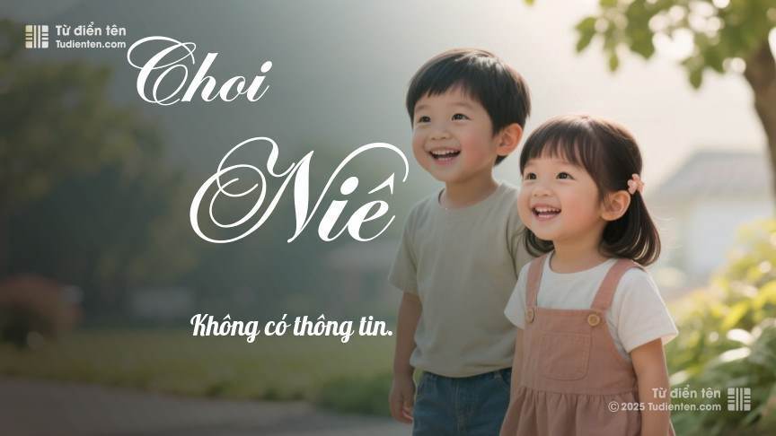 Ý nghĩa ngắn gọn của tên Choi Niê