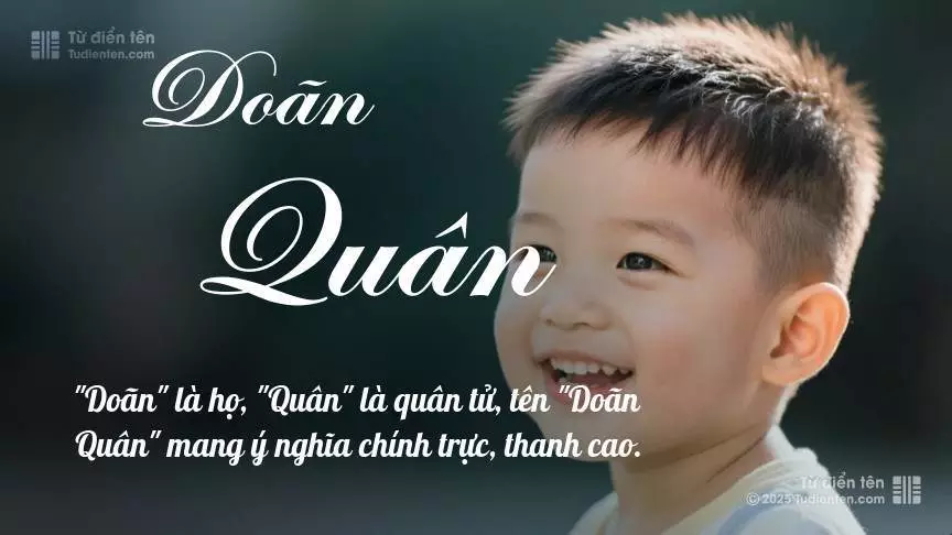 Tên Doãn Quân mang đậm sắc thái nam tính, hầu như chỉ xuất hiện trong tên của bé trai.