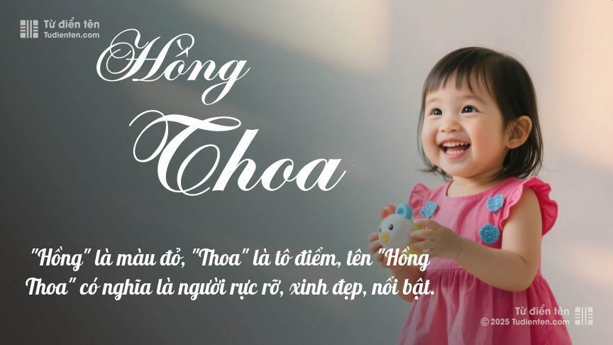 Ý nghĩa ngắn gọn của tên Hồng Thoa