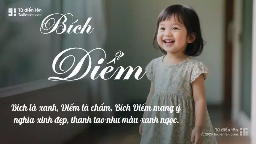 Tên Bích Diểm mang đậm sắc thái nữ tính, hầu như chỉ xuất hiện trong tên của bé gái.