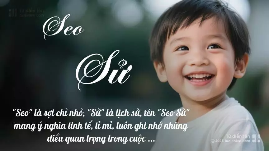 Tên Seo Sử mang đậm sắc thái nam tính, hầu như chỉ xuất hiện trong tên của bé trai.