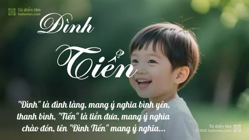 Tên Đình Tiển mang đậm sắc thái nam tính, hầu như chỉ xuất hiện trong tên của bé trai.