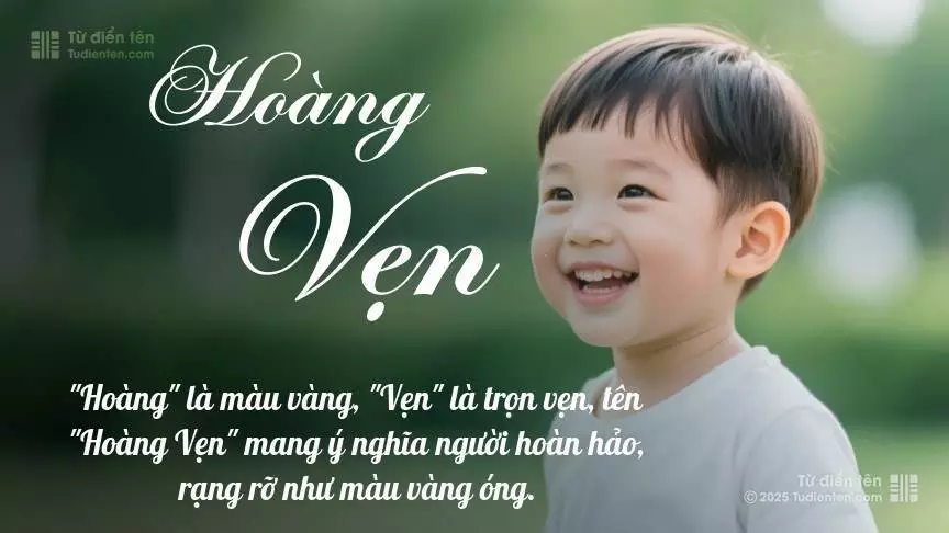 Tên Hoàng Vẹn mang đậm sắc thái nam tính, hầu như chỉ xuất hiện trong tên của bé trai.