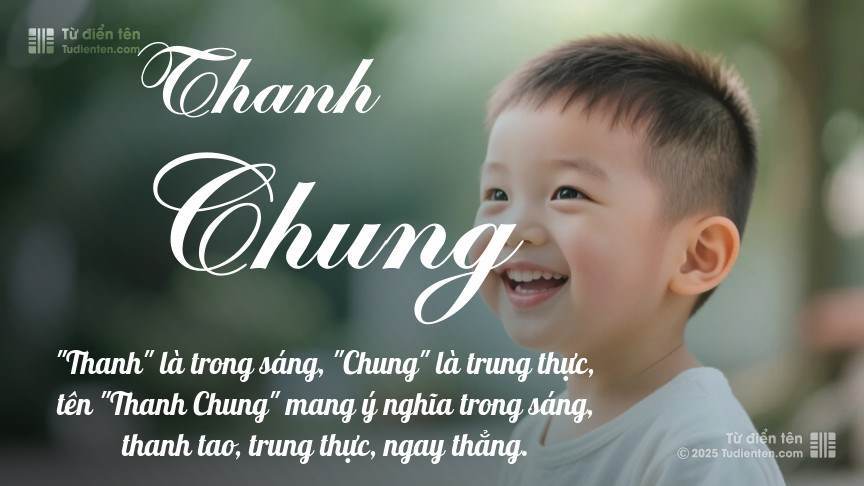 Ý nghĩa ngắn gọn của tên Thanh Chung