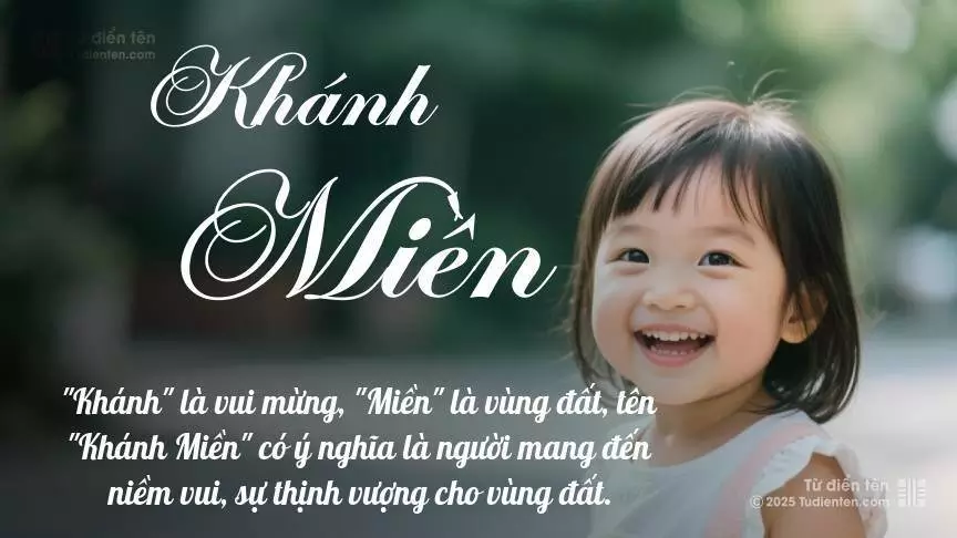 Tên Khánh Miền mang đậm sắc thái nữ tính, hầu như chỉ xuất hiện trong tên của bé gái.