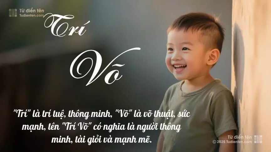 Tên Trí Võ mang đậm sắc thái nam tính, hầu như chỉ xuất hiện trong tên của bé trai.