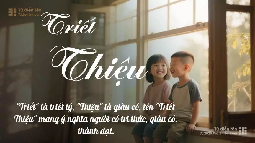 Tên Triết Thiệu rất hiếm khi gặp, mang lại cảm giác độc biệt, mới lạ và cá tính.
