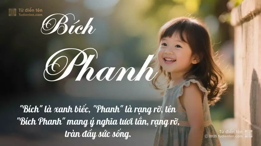 Tên Bích Phanh mang đậm sắc thái nữ tính, hầu như chỉ xuất hiện trong tên của bé gái.