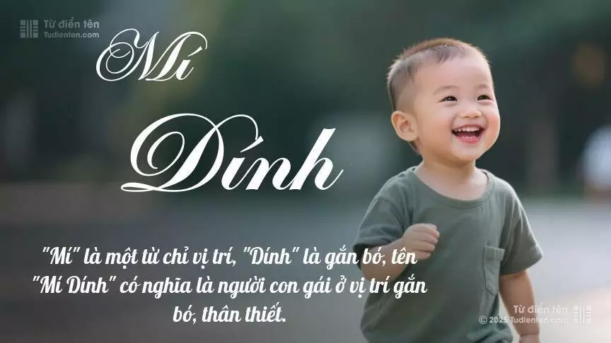 Tên Mí Dính mang đậm sắc thái nam tính, hầu như chỉ xuất hiện trong tên của bé trai.