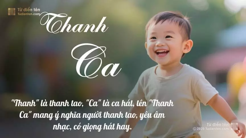 Tên Thanh Ca phổ biến hơn ở bé trai và mang sắc thái nam tính nhẹ.
