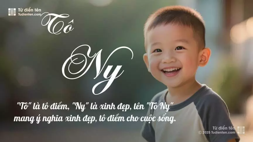 Tên Tô Ny mang đậm sắc thái nam tính, hầu như chỉ xuất hiện trong tên của bé trai.