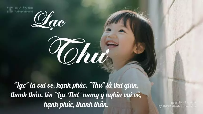 Tên Lạc Thư mang đậm sắc thái nữ tính, hầu như chỉ xuất hiện trong tên của bé gái.