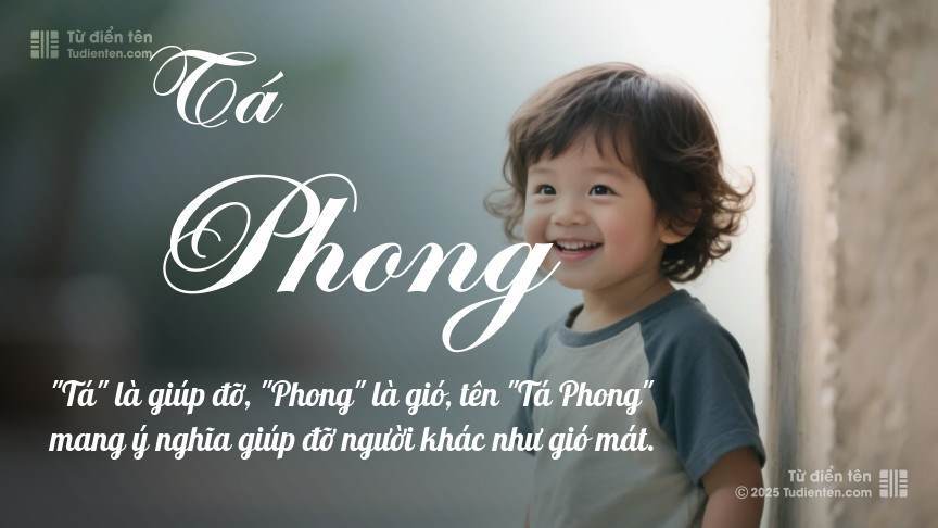 Ý nghĩa ngắn gọn của tên Tá Phong