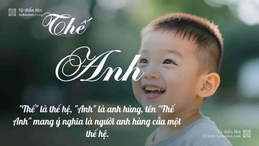 Tên Thế Anh rất nam tính, gần như luôn được dùng cho bé trai.