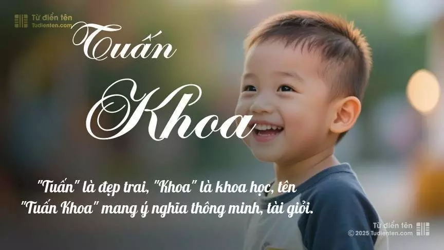 Tên Tuấn Khoa mang đậm sắc thái nam tính, hầu như chỉ xuất hiện trong tên của bé trai.