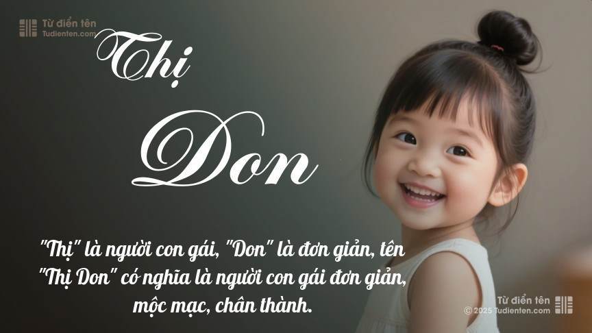 Ý nghĩa ngắn gọn của tên Thị Don