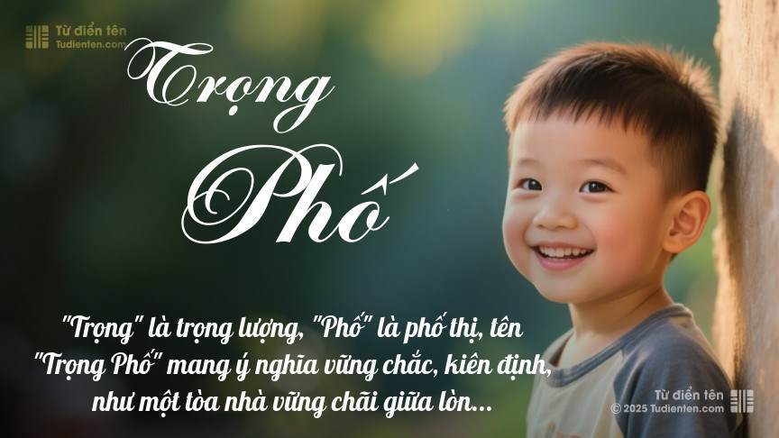 Ý nghĩa ngắn gọn của tên Trọng Phố