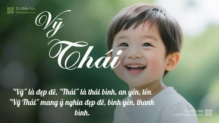 Tên Vỹ Thái mang đậm sắc thái nam tính, hầu như chỉ xuất hiện trong tên của bé trai.