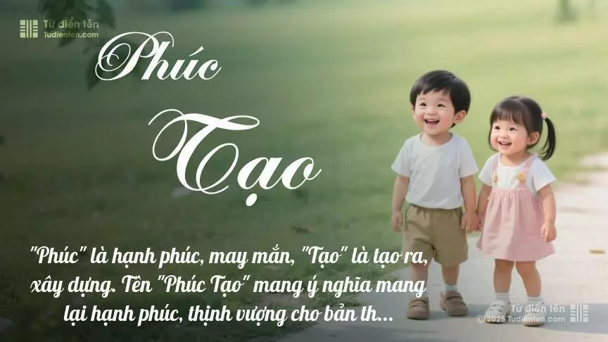 Tên Phúc Tạo rất hiếm khi gặp, mang lại cảm giác độc biệt, mới lạ và cá tính.