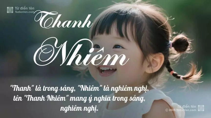 Tên Thanh Nhiêm mang đậm sắc thái nữ tính, hầu như chỉ xuất hiện trong tên của bé gái.