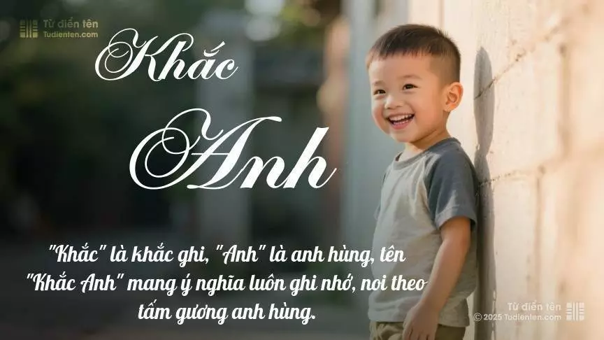 Tên Khắc Anh mang đậm sắc thái nam tính, hầu như chỉ xuất hiện trong tên của bé trai.