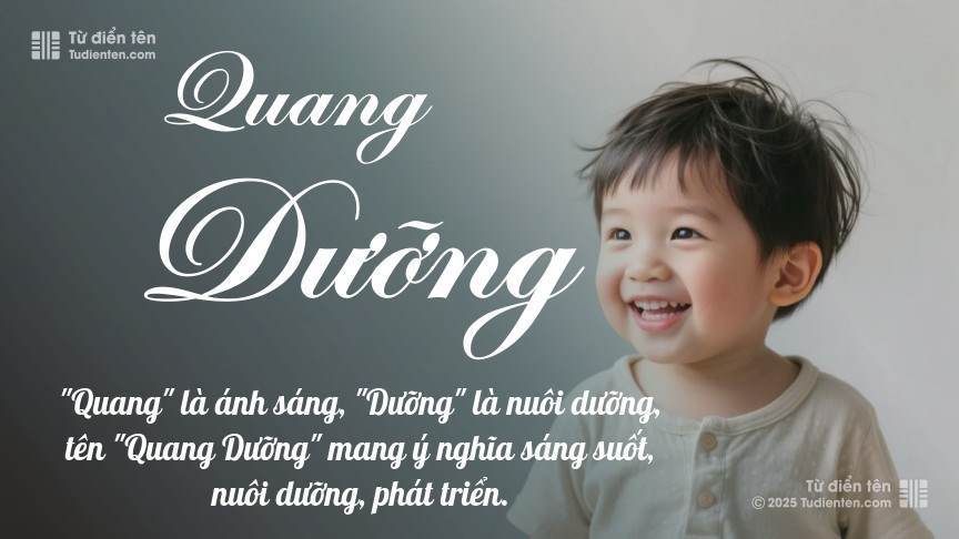 Ý nghĩa ngắn gọn của tên Quang Dưỡng
