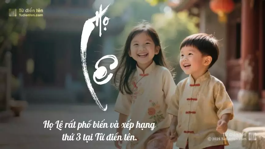 Họ Lê - Mang theo bình an và niềm vui vào tên gọi của con.