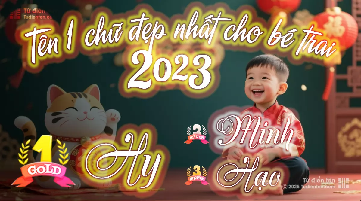 Hy, Minh, Hạo là những tên 1 chữ cho bé trai được ưa chuộng nhất năm 2023